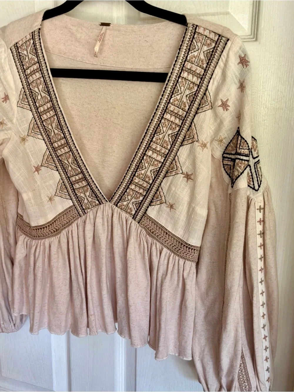 Free People boho embroidered